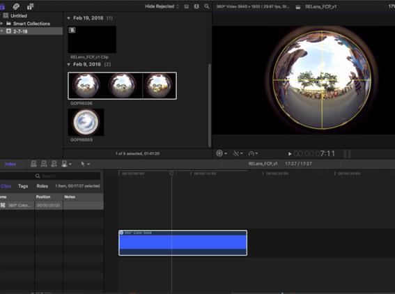 RE:Lens for FCPX - Converting fisheye footage to 360