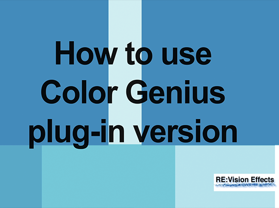 How to use Color Genius plug-in version