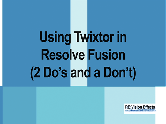 Using Twixtor in Resolve Fusion
