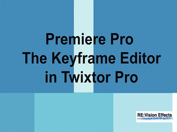 Premiere Pro - Keyframe Editor in Twixtor Pro